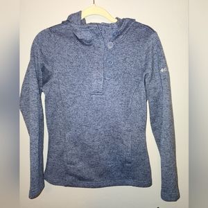 COLUMBIA blue sweater with chunky buttons